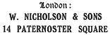 W. Nicholson & Sons